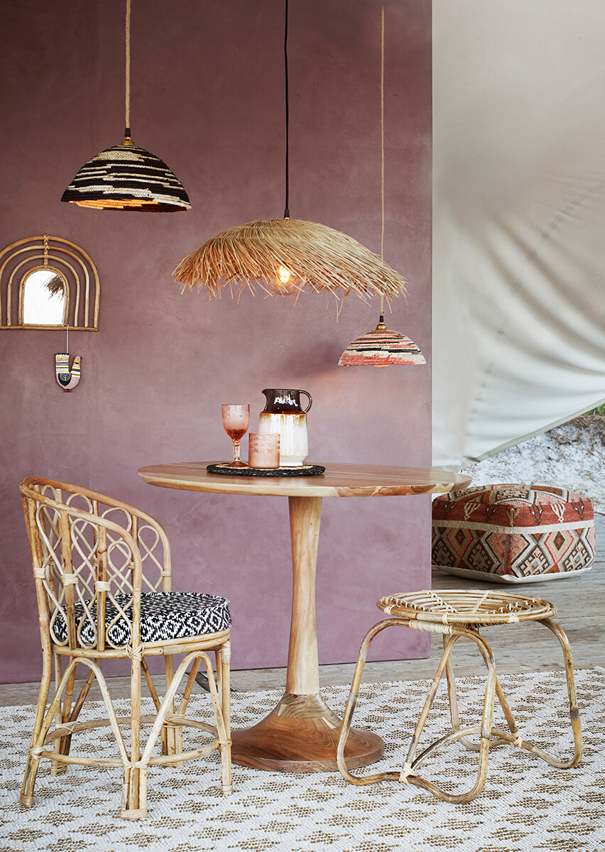 Kézi szövésű gyapjú puff - Image 7