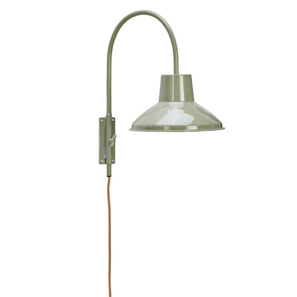 Zöld zománcozott fali lámpa