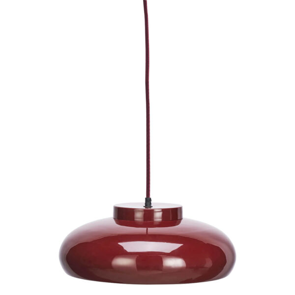 Zománcozott mennyezeti lámpa - mélybordó