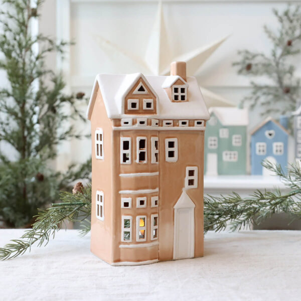 Kerámia mécsestartó ház - púder