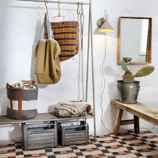 325-03-02 Suzani hímzett pamut takaró - mogyoróbarna