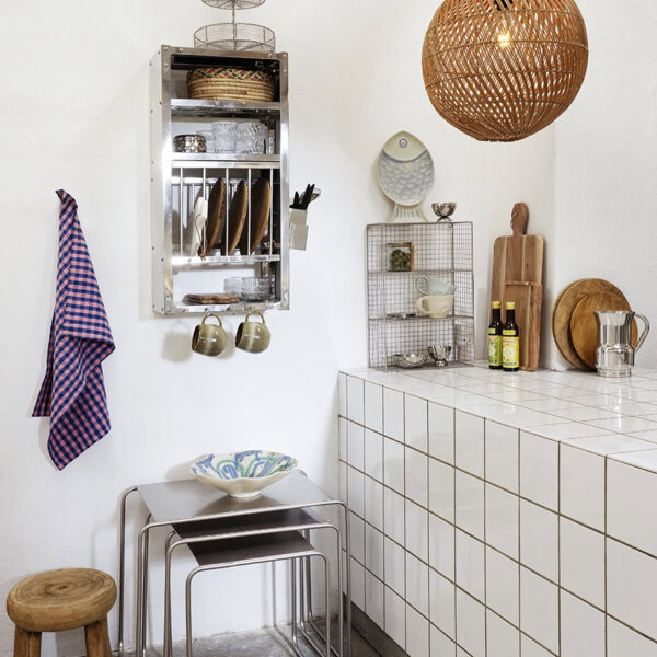 37538ST-02 Egymásba illeszthető fém lerakóasztal szett - acélszürke