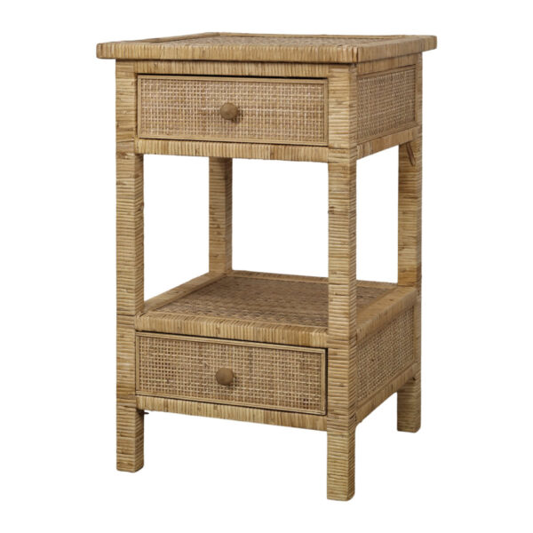 Éjjeli szekrény 2 fiókkal és polccal