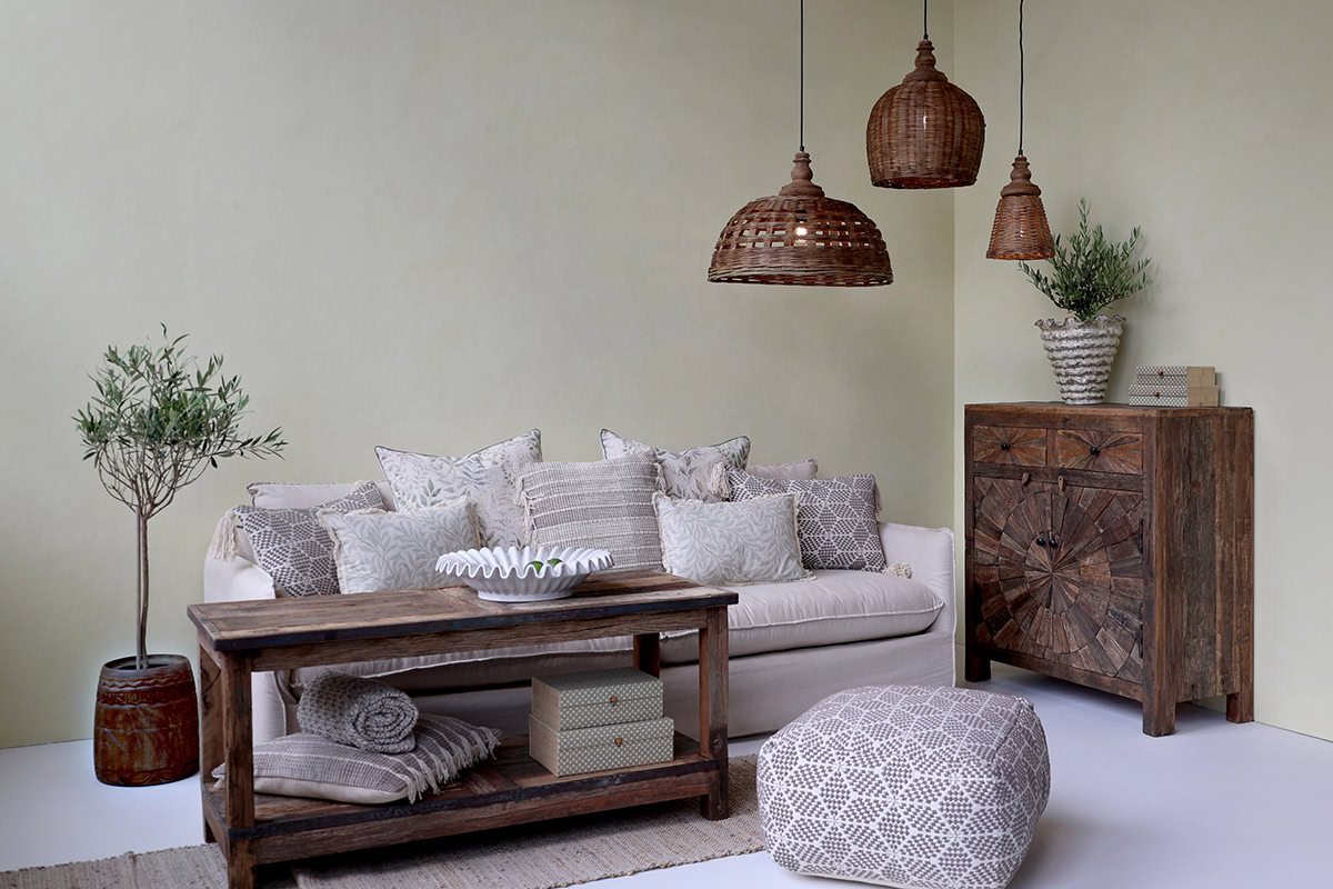 Fonott rattan mennyezeti lámpa - Image 9