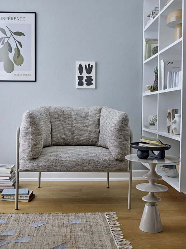 Karel szürke lounge fotel