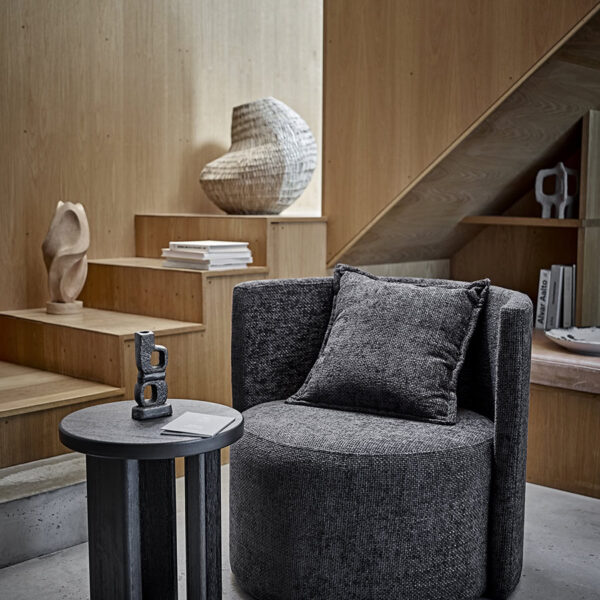 Morris sötétszürke zsenília fotel