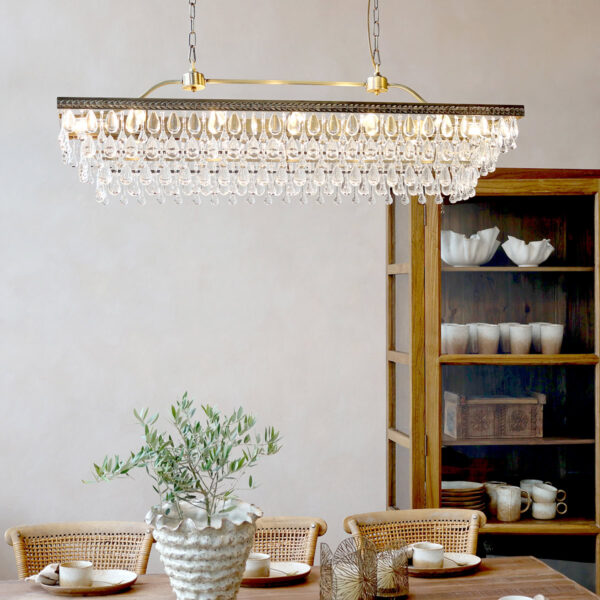 Versailles csillár csepp alakú üvegprizmákkal