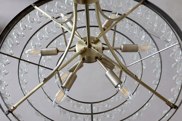 Versailles csillár csepp alakú üvegprizmákkal 70 cm