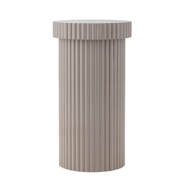 Kör alakú szürke lerakóasztal MDF