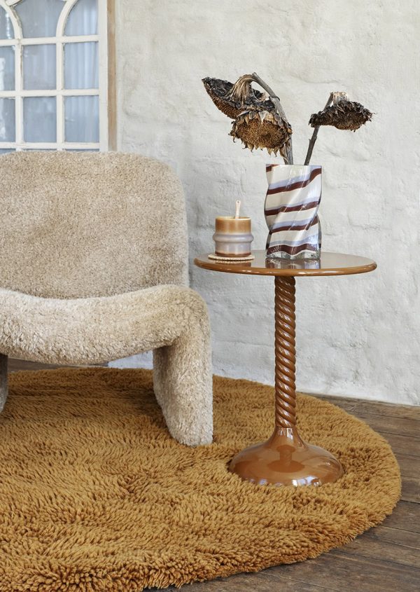 Bézs plüss pihenőfotel